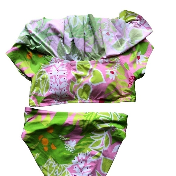 Trina Turk La Palma Ruffled Bandeau High And Waist Bikini Both Size 6 - Picture 12 of 15